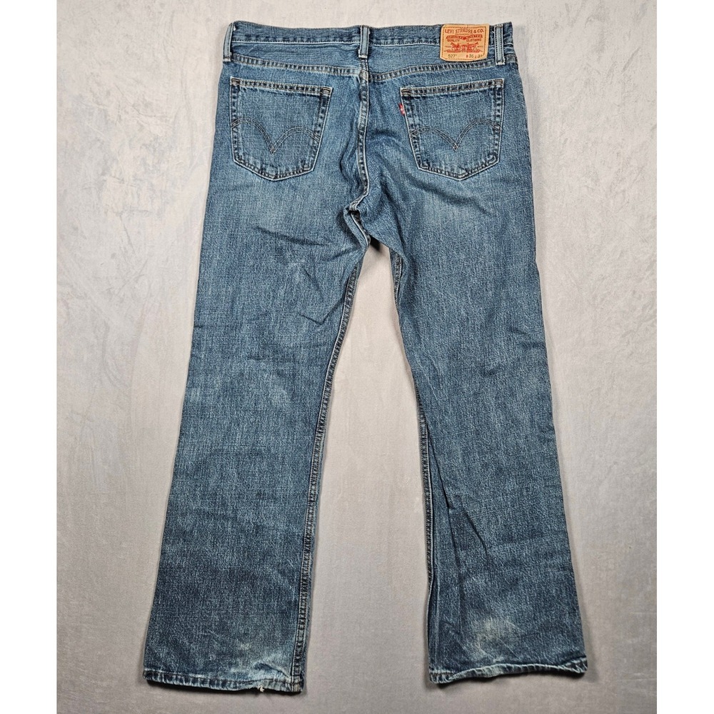 Levi's 527 Bootcut Jeans Mens 36x32 (Actual 38x32) Blue Slim Fit Denim Low Rise - Picture 3 of 16